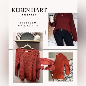 Womens waffle knit sweater